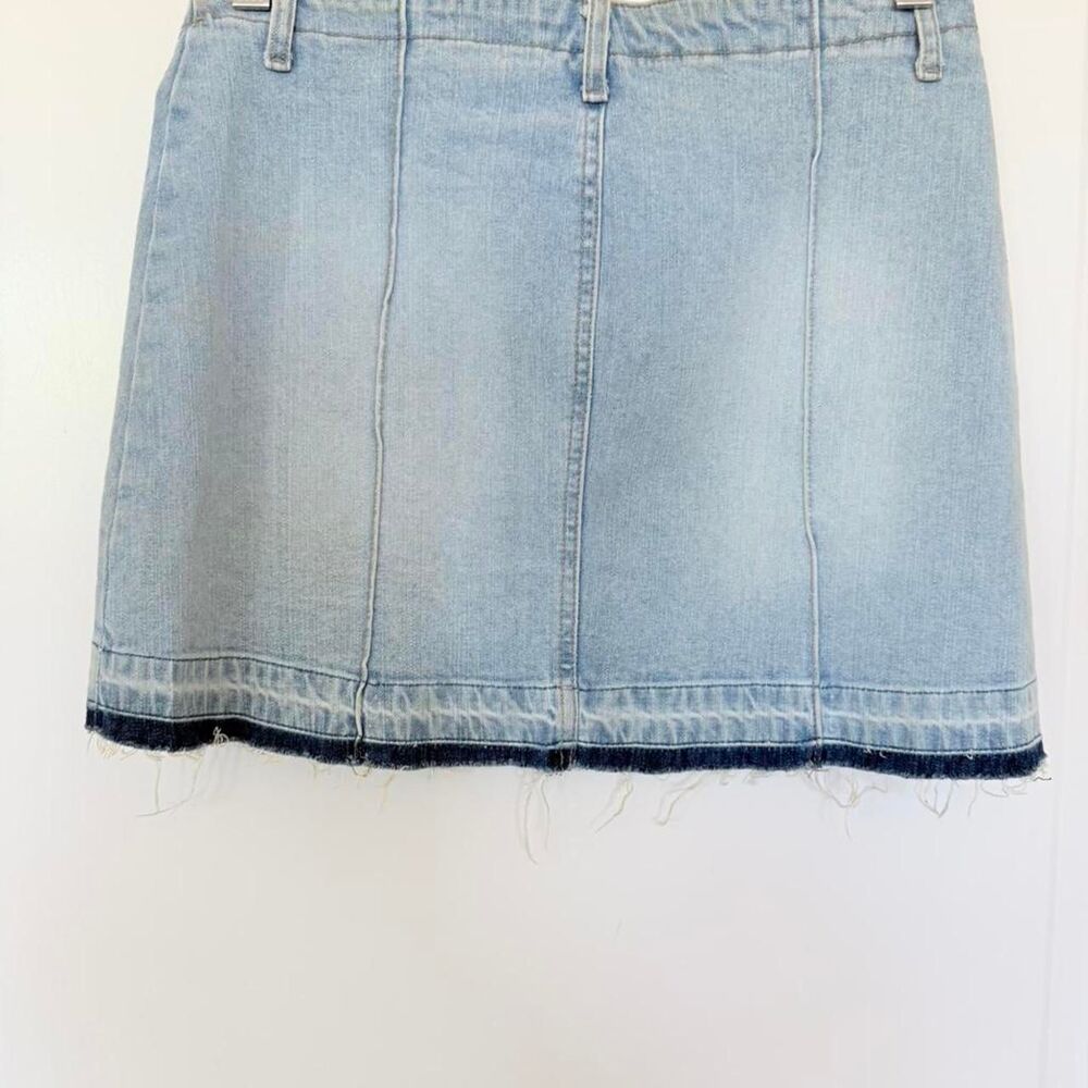 Y2K VINTAGE TAG RAG CULTURE SEAMED DENIM MINI SKIRT - Size 3 - Picture 4 of 6